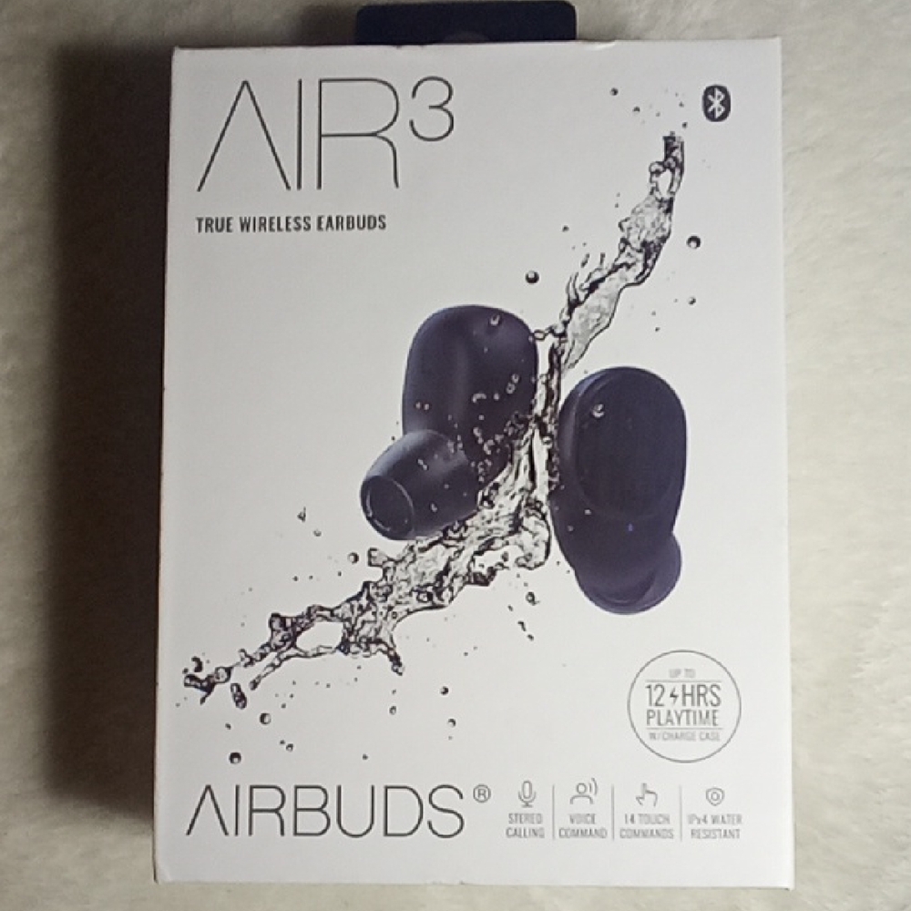 AIR 3 BRAND NEW IN BOX AirBuds True Wireless Earbuds - Black